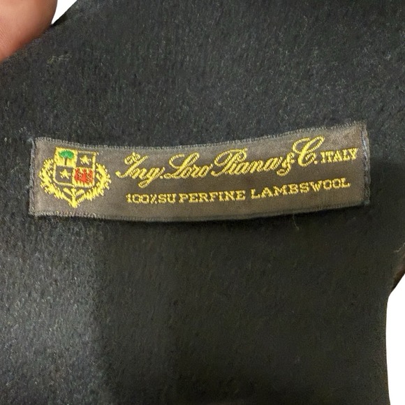 Vintage Christian Dior Loro Piana Black Lambswool Coat 60s Shawl Collar USA 14 - Picture 4 of 7